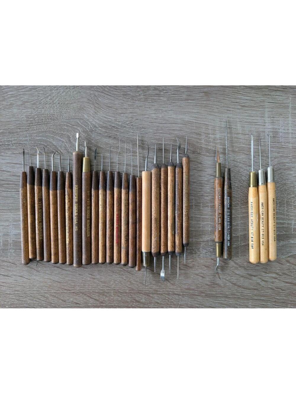 Vintage Sculpting Modeling Tools Lot Of 27 Kemper Duncan
